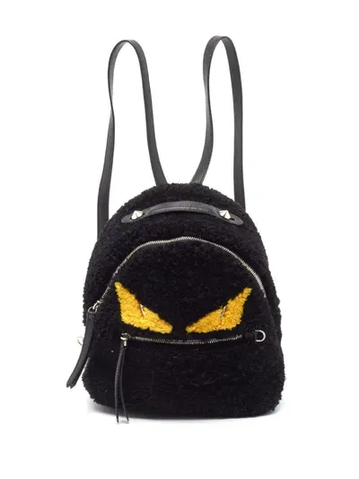 Pre-owned Fendi 2015 Monster Backpack In Black