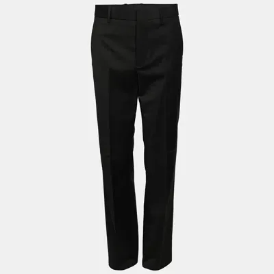 Pre-owned Fendi Black Wool Blend Trouser L