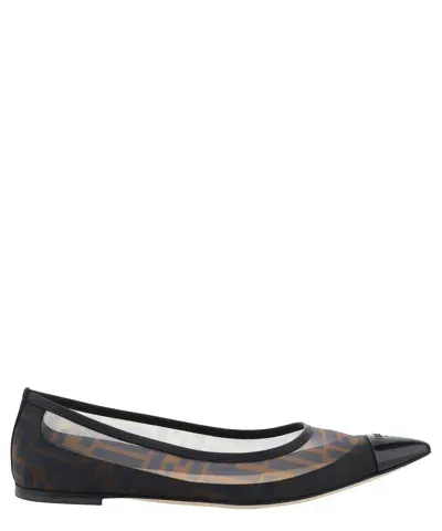 Fendi Colibrì Ballet Flats In Brown