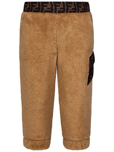 Fendi Kids Trousers In Brown