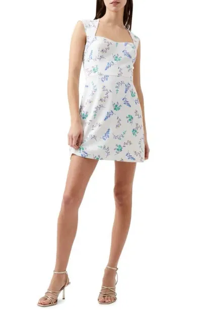 French Connection Floriana Whisper Floral Minidress In Summer White