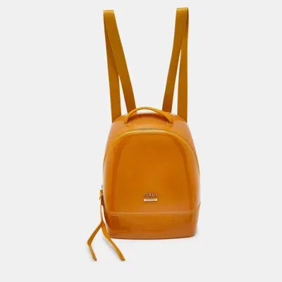 Pre-owned Furla Yellow Rubber Candy Backpack