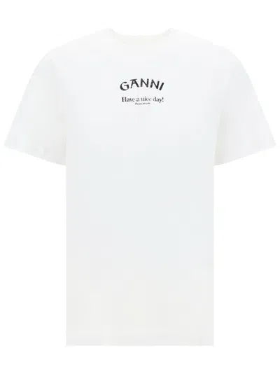 Ganni T-shirt In White