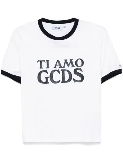 Gcds Ti Amo  T-shirt In White