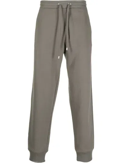 Giorgio Armani Drawstring Wool Track Pants In Green