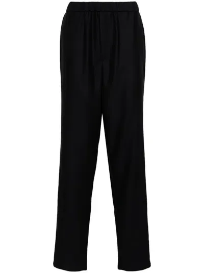 Giorgio Armani Virgin Wool Trousers In Blue