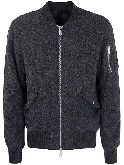 Giorgio Brato Wool Bomber Jacket In Grey