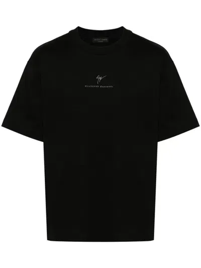 Giuseppe Zanotti Logo-print T-shirt In 黑色