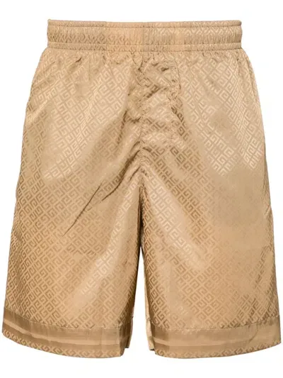 Givenchy 4g Swim Shorts In Brown