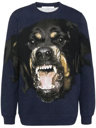 Givenchy Graphic-printed Sweatshirt In Blue