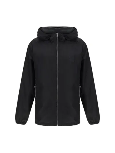 Givenchy Zip-up Hooded Jacket In Black