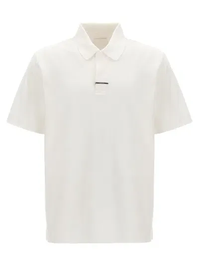 Givenchy Metal Clip Polo Shirt In White