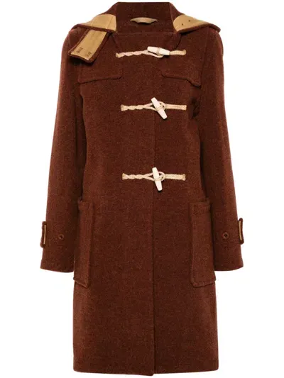 Gloverall Monty Duffle Coat In Brown