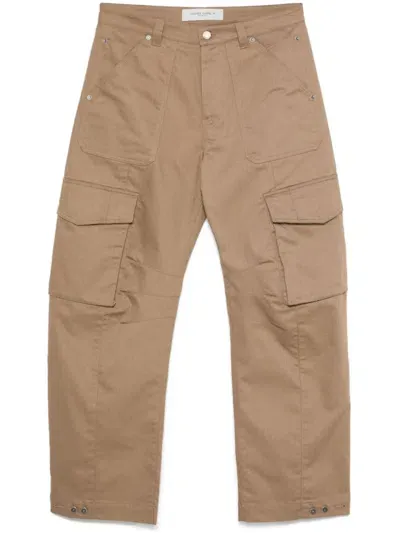 Golden Goose Beige Golden Cotton Cargo Trousers In Pink