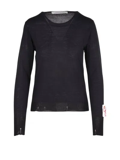 Golden Goose Deluxe Brand Distressed Effect Knit Jumper In Black