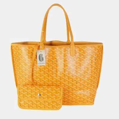 Pre-owned Goyard Ine Canvas Reversible Artois Pm Bag In Orange