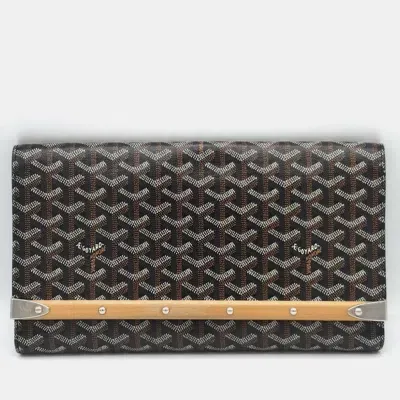 Pre-owned Goyard Monte Carlo Clutch In Black