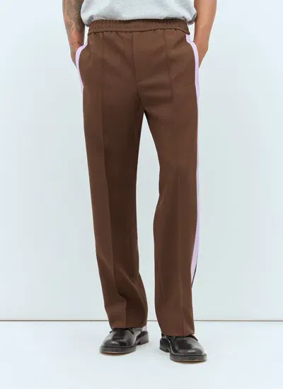 Gucci Fluid Drill Pants In Brown