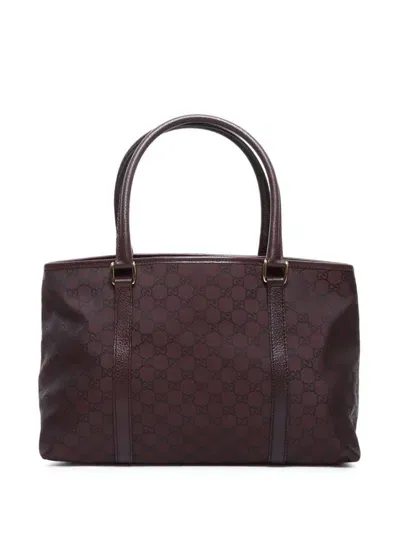 Pre-owned Gucci Gg Canvas Tote Bag In Brown