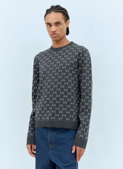 Gucci Gg Shadow Sweater In Gray