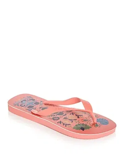 Havaianas X Farm Rio Tropical Flip Flop In Peach Rose