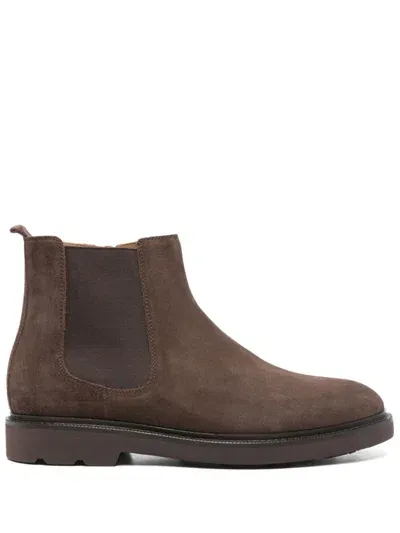 Henderson Baracco Suede Boots In Brown