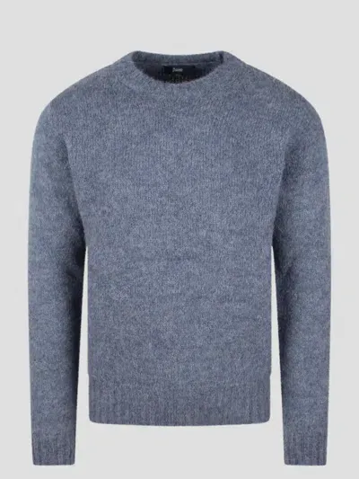 Herno Alpaca Sweater In Blue