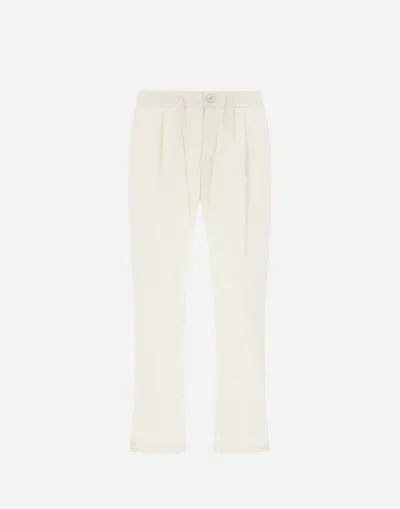 Herno Trousers In Ecoage In White