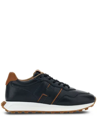 Hogan Pre H601 Leather Sneakers In Black