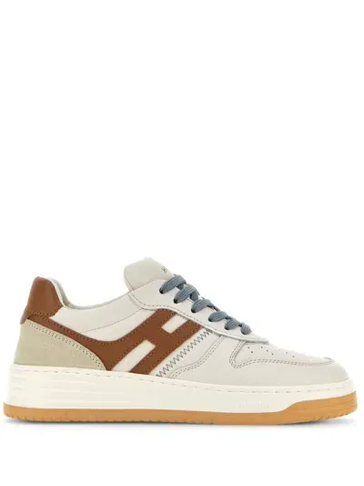 Hogan Pre H630 Leather Sneakers In Neutral