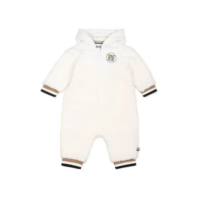 Hugo Boss Ivory Babygrow For Baby Boy With Logo