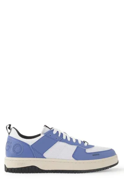 Hugo Boss Kilian Logo Patch Sneakers In Blue