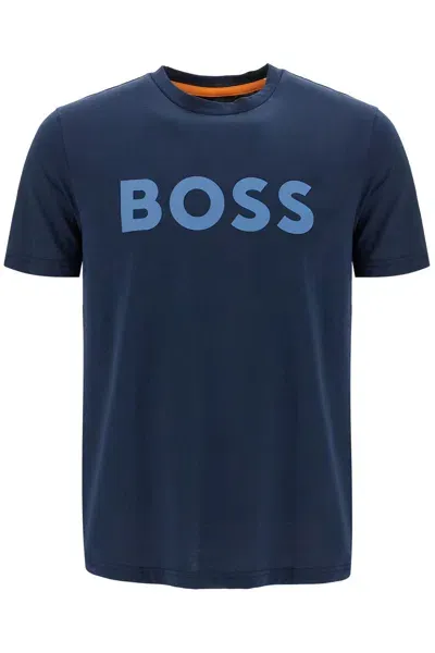 Hugo Boss Logo Print T-shirt In Blue