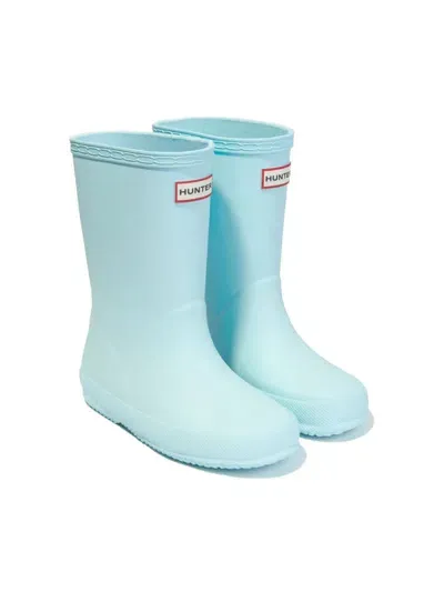 Hunter Kids' Logo-patch Wellies In Blue