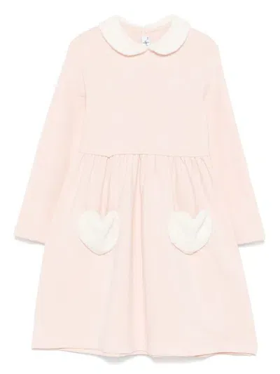 Il Gufo Kids' Logo-embroidered Dress In Pink