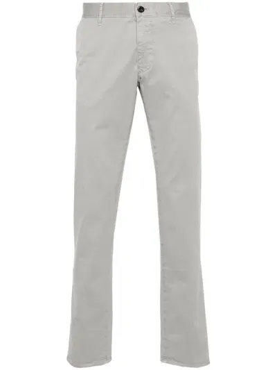 Incotex Tapered-leg Cotton Chino Trousers In White