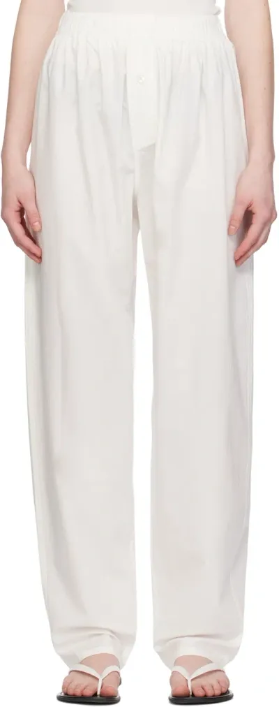 Interior Pantaloni The Nicola Boxer In Popeline In Whiteout