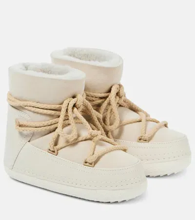 Inuikii Classic Suede Snow Boots In White