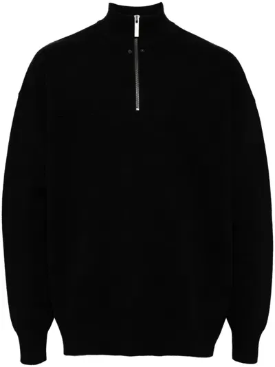 Izzue Mock Neck Sweatshirt In Black