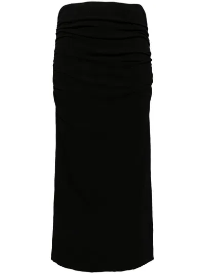 James Perse Jersey Pencil Skirt In Black