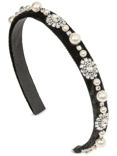 Jennifer Behr Renee Headband In 黑色