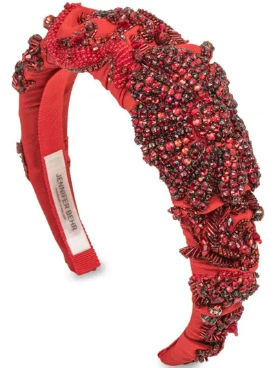 Jennifer Behr Scarlette Headband In Red