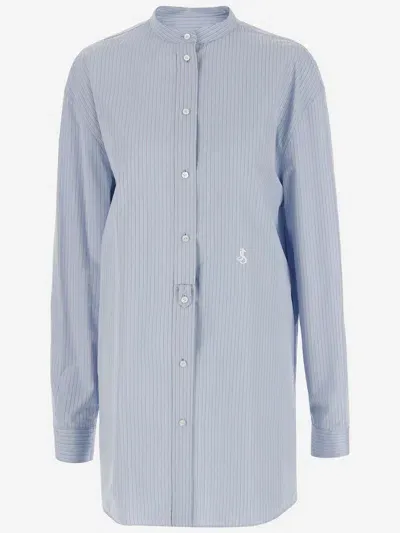 Jil Sander Cotton Shirt In Blue