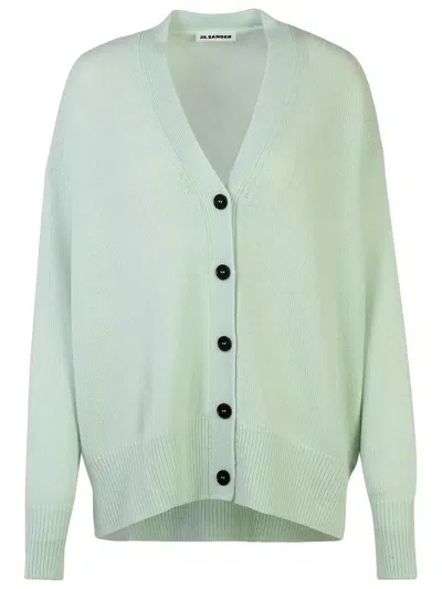 Jil Sander Mint Green Cashmere Cardigan