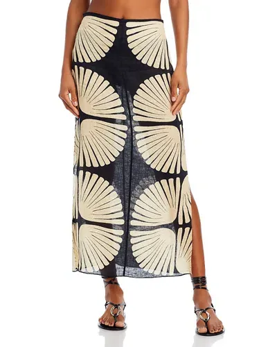 Johanna Ortiz Aura Amazonica Linen Maxi Skirt In Print