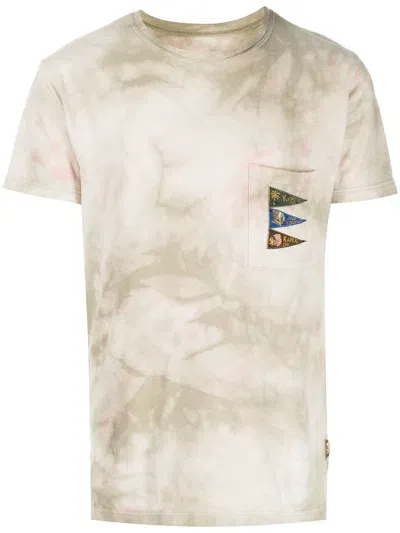 Kapital Logo-patch Tie-dye T-shirt In Neutrals