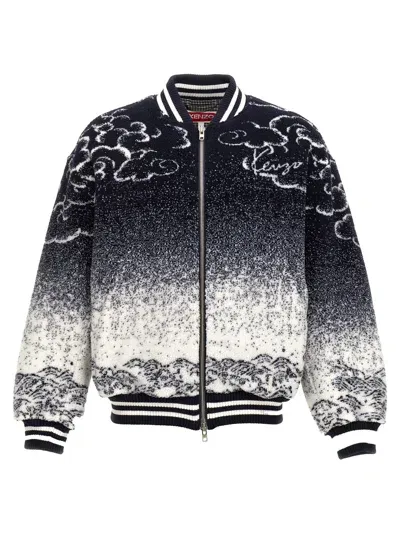 Kenzo Cloud Tiger Bomber Jacket In Blue