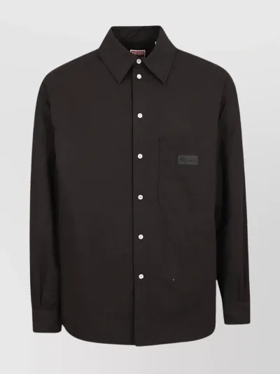 Kenzo Logo Shirt In Brown