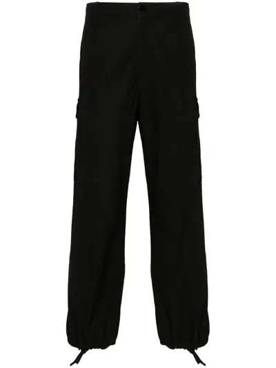 Kenzo Cotton Cargo Pants In Black