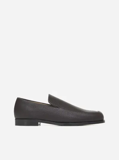 Khaite The Alessio Loafers In Dark Brown